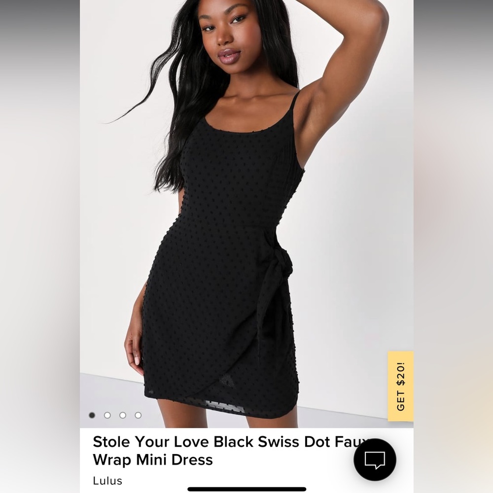 Lulus brand new size medium black dress
